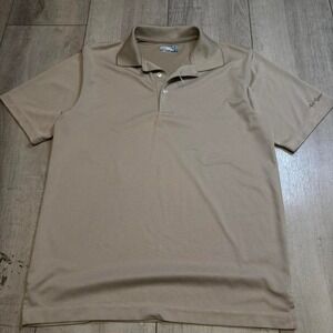 Custom Disney Goofy tan polo shirt medium men's